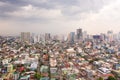 Panorama of Manila.The city of Manila, the capital of the Philippines. Modern metropolis in the morning, top view Royalty Free Stock Photo