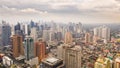 Panorama of Manila.The city of Manila, the capital of the Philippines. Modern metropolis in the morning, top view Royalty Free Stock Photo