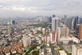 Panorama of Manila.The city of Manila, the capital of the Philippines. Modern metropolis in the morning, top view Royalty Free Stock Photo