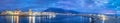 Panorama of Marbella from Puerto Banus at dusk Royalty Free Stock Photo