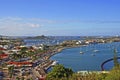 Panorama of Marigot Bay, St Maarten Royalty Free Stock Photo