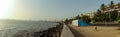 Panorama of Marine Drive at Sunset Royalty Free Stock Photo