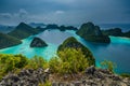 Panorama marine reserve Raja Ampat in New Guinea Royalty Free Stock Photo