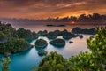 Panorama marine reserve Raja Ampat in New Guinea Royalty Free Stock Photo