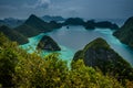 Panorama marine reserve Raja Ampat in New Guinea Royalty Free Stock Photo