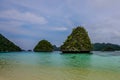 Panorama marine reserve Raja Ampat in New Guinea Royalty Free Stock Photo