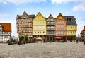 Panorama Marketplace Hessenpark, an open air museum with old hal Royalty Free Stock Photo