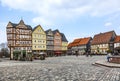 Panorama Marketplace Hessenpark, an open air museum with old hal Royalty Free Stock Photo