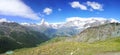 Panorama of Matterhorn, Switzerland. Royalty Free Stock Photo