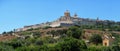 Panorama of Mdina`s St. Paul`s Cathedral from the countryside be Royalty Free Stock Photo