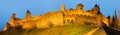 Panorama of Medieval Castle at Carcassonne Royalty Free Stock Photo