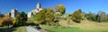 Panorama of the medieval French village