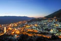 Panorama of Medina, Chefchaouen, Morocco Royalty Free Stock Photo