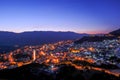 Panorama of Medina, Chefchaouen, Morocco Royalty Free Stock Photo