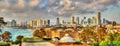 Panorama of the Mediterranean waterfront in Tel Aviv