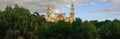 Panorama of Merida cathedral, Yucatan, Mexico.