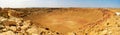 Panorama of meteor crater viewed from the rim