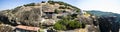 Panorama of Meteora monastery, Greece Royalty Free Stock Photo