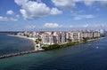 Panorama of the Miami Fisher Island Royalty Free Stock Photo