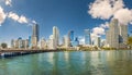 Panorama of Miami, Florida on a sunny morning