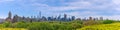 Panorama of midtown Manhattan skyline over central park