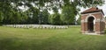 Panorama of the Military cemetary of the Commonwealth in Hotton Royalty Free Stock Photo