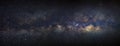 Panorama Milky way galaxy with stars and space dust in the universe Royalty Free Stock Photo