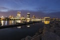 Panorama of Milwaukee at night