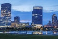 Panorama of Milwaukee at night Royalty Free Stock Photo