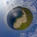 Panorama miniplanet. Bishevo island Croatia.