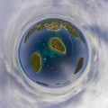 Panorama miniplanet. Maslinica island Croatia.