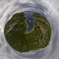 Panorama miniplanet. Sholta island Croatia.