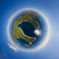 Panorama miniplanet. Paklinsk island. Croatia