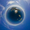 Panorama miniplanet. Paklinsk island. Croatia