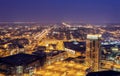 Panorama of Minneapolis at sunset Royalty Free Stock Photo