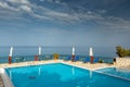 Panorama. Modern luxury villa on the beach. Mallorca. Spain