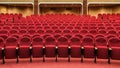 Panorama of the modern movie theater interior Royalty Free Stock Photo