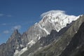 Panorama on mont blanc italian alps Royalty Free Stock Photo