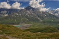 Panorama of the Mont Cenis lake Royalty Free Stock Photo