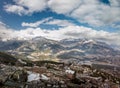 Panorama montagne view in Pra Loup Royalty Free Stock Photo