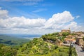 Panorama of Montalcino, in Tuscany, famous for its Brunello wine