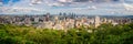 Panorama of Montreal downtown. Aerial view of the city skyline from Mount Royal in summer, in Montreal, Quebec Canada Royalty Free Stock Photo