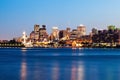 Panorama of Montreal at sunset Royalty Free Stock Photo