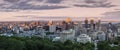 Panorama of Montreal at sunset Royalty Free Stock Photo