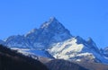 Panorama of Monviso with snow in winter