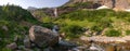 Panorama Of Morning Eagle Falls In Glacier Royalty Free Stock Photo