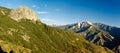 Panorama of Moro Rock in Sequoia National Park Royalty Free Stock Photo