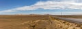 Panorama of Moroccan desert with Erg Chebbi