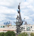 Panorama of Moscow International Business Center, Peter the Great Statue and Ministry of Foreign Affairs