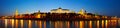 Panorama of Moscow Kremlin in night. Russia Royalty Free Stock Photo